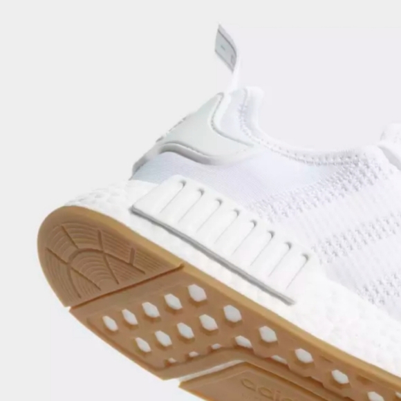 NWT adidas NMD_R1 All White Running Workout Shoes - Picture 5 of 6